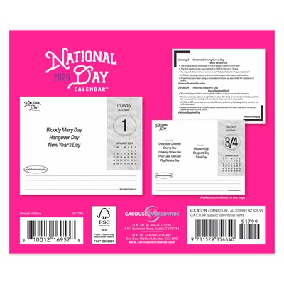 2026 BrownTrout National Day 6.06 x 5.13 Day-to-Day Calendar (9781529854640)
