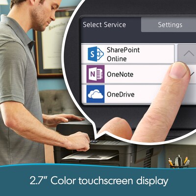 Brother MFC-L2750DW XL Bundle Wireless Black & White Laser All-In-One Printer, Refresh Subscription Eligible