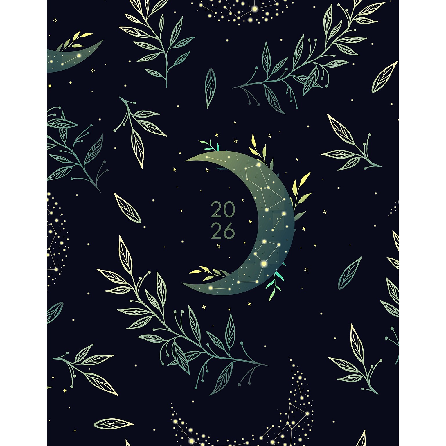 2026 Willow Creek Floral Moon 7.5 x 9.5 Monthly Planner, Paperboard Cover (57551)