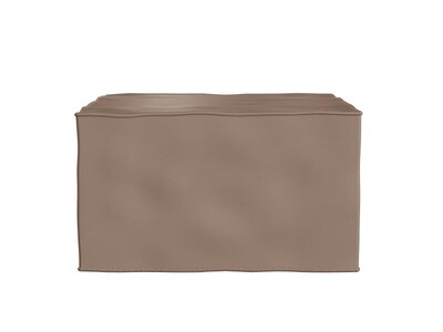 Flash Furniture Bright Beginnings Vinyl Modular Classroom 1-Seater Ottoman, Brown (MK-KE15679-GG)