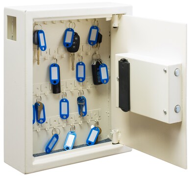 AdirOffice 40 Key Electronic Keypad Cabinet, Stainless Steel (680-40-WHI)