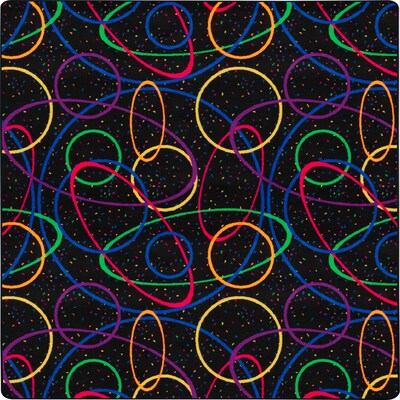 Joy Carpets Looped Nylon 4' x 6' Machine Tufted Rug, Fluorescent (450N)