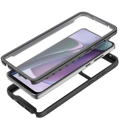 SaharaCase Raider Series Rugged Case for Motorola G Stylus 5G, Shock Absorbing, Black (CP00577)