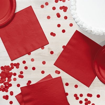 Creative Converting Touch of Color Dinner Napkins, 3-ply, Classic Red, 250/Carton (591031B)