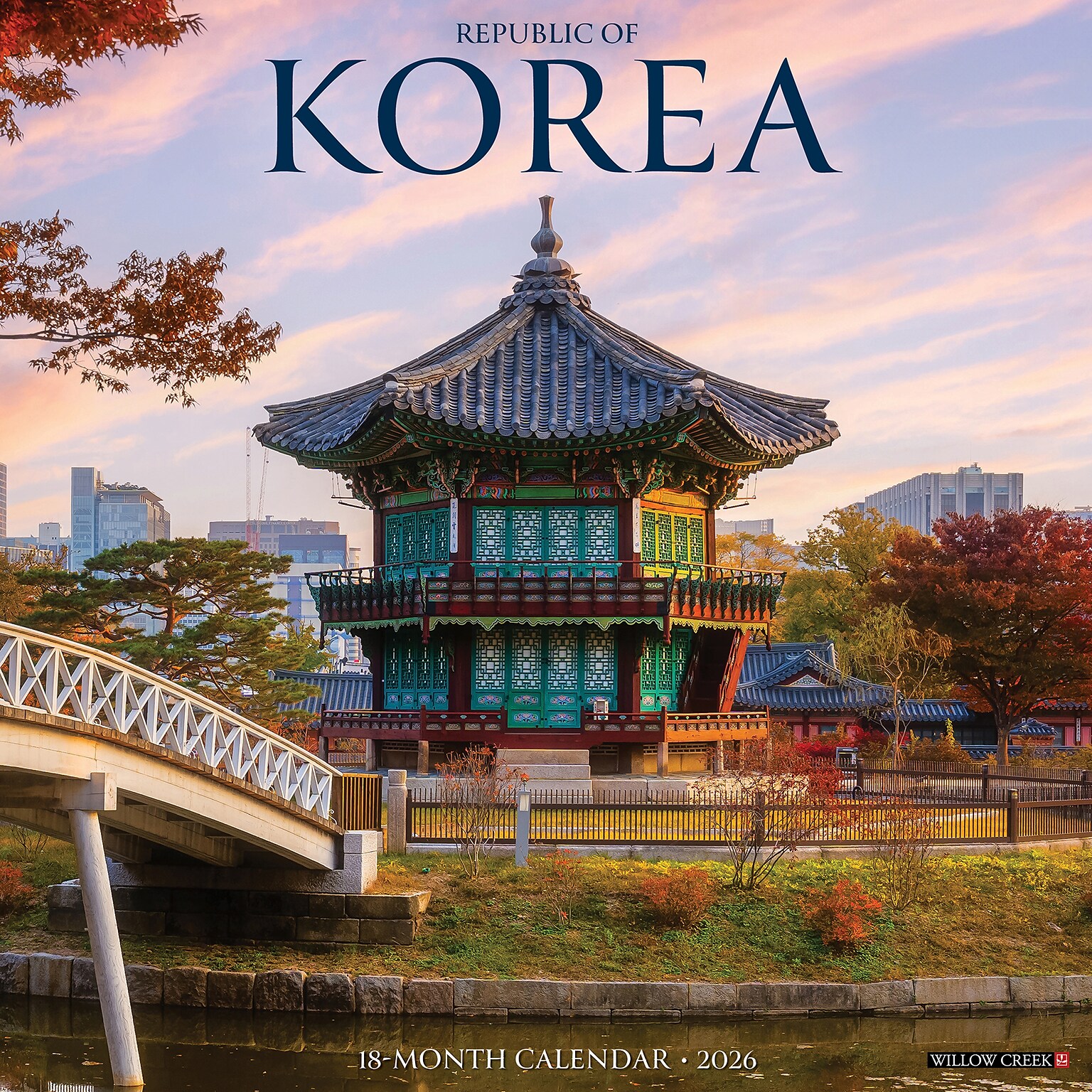 2026 Willow Creek Republic of Korea 12 x 12 Monthly Wall Calendar (55908)
