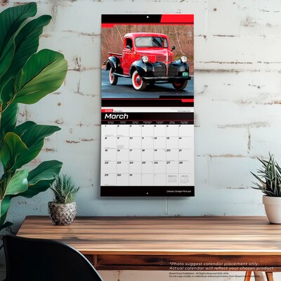 2026 BrownTrout Classic Dodge Pickups 12" x 12" Monthly Wall Calendar (9798330707584)