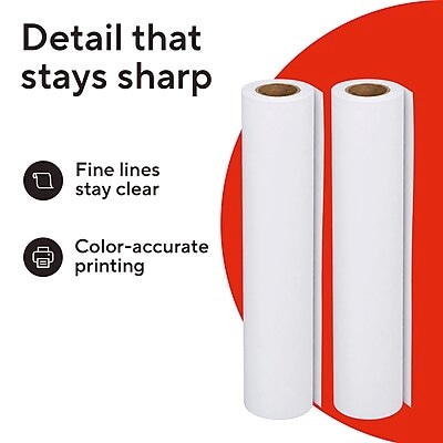 Staples Wide Format Engineering Paper Matte 36-Inch X 500-Ft 2/Carton
