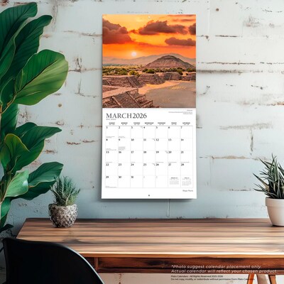 2026 Plato Magic Places 12" x 12" Monthly Wall Calendar (9798330706747)