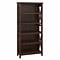 Bush Furniture Key West 66H 5-Shelf Bookcase with Adjustable Shelves, Bing Cherry Laminate (KWB132B