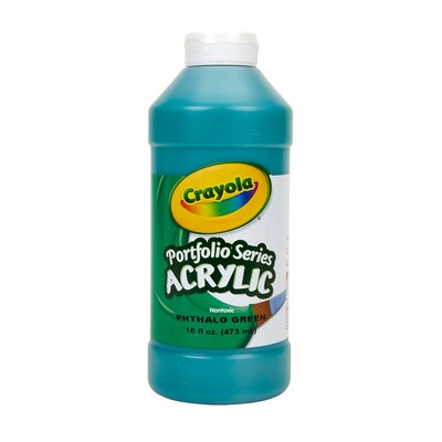 Crayola Portfolio Series Acrylic Paint, Phthalo Green, 16 oz., 2/Bundle (BIN204016317-2)