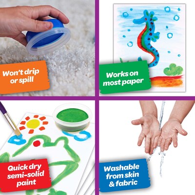 Crayola Spill-Proof Washable Paint Kit, Assorted Colors, 2 Kits/Bundle (BIN541092-2)