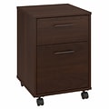 Bush Furniture Key West 2-Drawer Mobile Vertical File Cabinet, Letter Size, Lockable, Bing Cherry (K