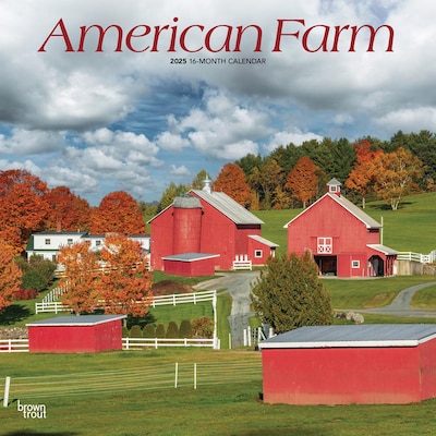 2025 BrownTrout American Farm 12 x 12 Monthly Wall Calendar (9781975474454)