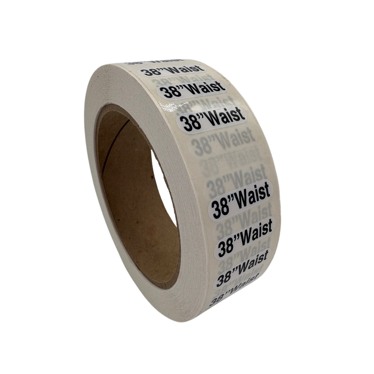 Nahanco 38 Waist Plastic Size Marker, Clear/Black/White, 250/Roll (DSM-479)