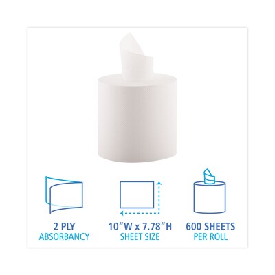 Boardwalk Center-Pull Hand Towels, 2-Ply, 6 Rolls/Carton (BWK6400)