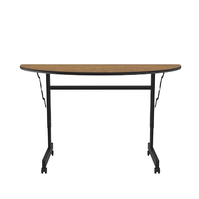 Correll Econoline Flip Top Nesting Table, 24x48, Medium Oak (FTM2448TFHR-06)