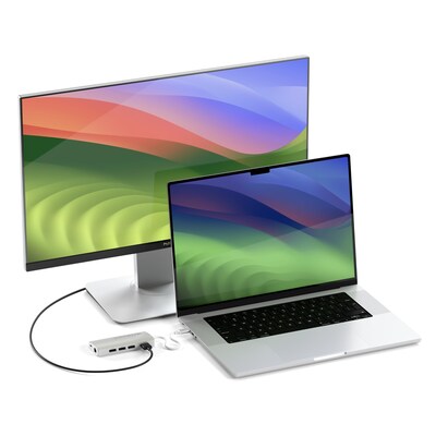 Satechi Type-C Multi-Port Adapter 4K with Ethernet V2, Silver (ST-TCMA2S)