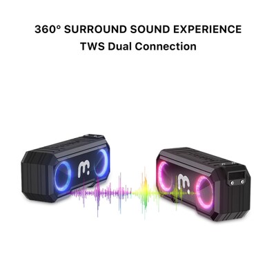 MyBat Pro Bluetooth Wireless Water Resistant Speaker, Black (SPK008001)