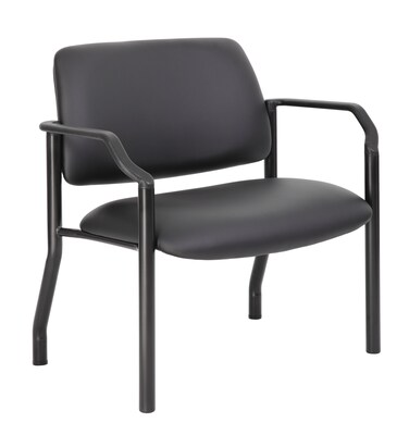 Boss Office Products Vinyl Guest Chair, Black (B9591AM-BK-500)