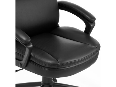 Click365 Transform 2.0 Ergonomic Bonded Leather Swivel Desk Chair, Black (CCHR10007B)