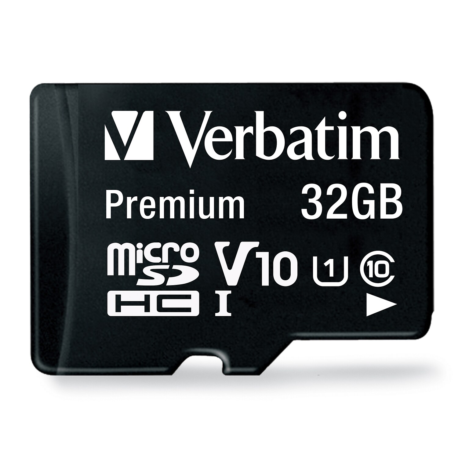 Verbatim Premium 32GB microSDHC Memory Card with Adapter, Class 10, UHS-I, V10 (44083)