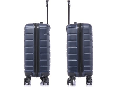 InUSA Trend Polycarbonate/ABS Carry-On Suitcase, Blue (IUTRE00S-BLU)
