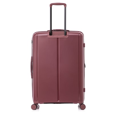 DUKAP Airley 29.92" Hardside Suitcase, 4-Wheeled Spinner, TSA Checkpoint Friendly, Wine (DKAIR00L-WIN)