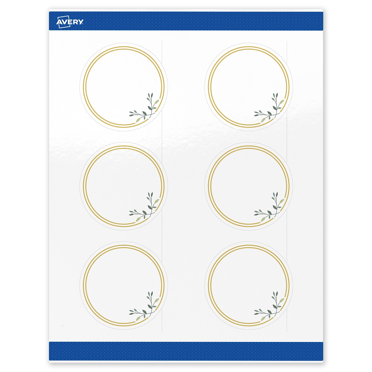Avery Laser/Inkjet Circle Multipurpose Labels, 3 Dia., White, 60/Pack (S00-DMR)