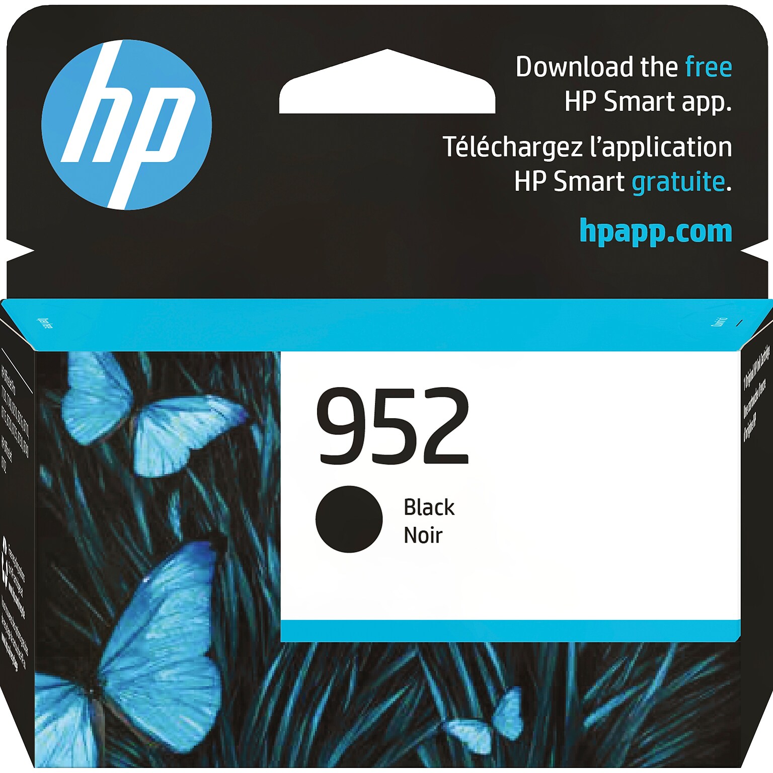 HP 952 Black Standard Yield Ink Cartridge, Prints up to 900 Pages (F6U15AN#140)