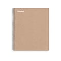 Staples Premium 3-Subject Notebook, 8.5 x 11, College Ruled, 150 Sheets, Brown (TR52123)