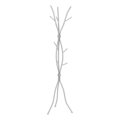 Monarch Specialties Inc. Coat Tree, Silver, Metal (I 2061)
