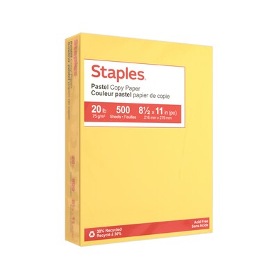 Color Card Stock Paper, 8.5 x 11, 50 Sheets Per Pack - Canary