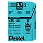 Pentel Super Hi-Polymer Lead Refill, 0.7mm, 12/Leads (50-HB)