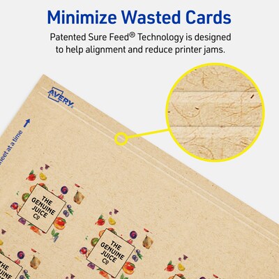 Avery 1-1/2" x 1-1/2"  Blank Price & Merchandise Tags, Kraft Brown, 500/Carton (95287-KMT25)