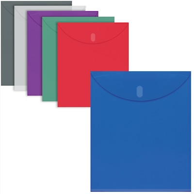 Better Office Products Reusable Poly Envelopes Top Loading Velcro Closure Letter Size (34024-24PK)