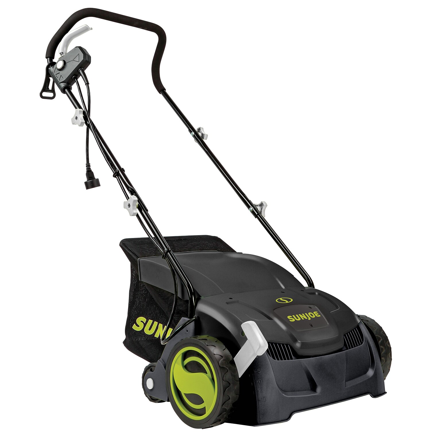 Sun Joe 13-Inch 12-Amp Electric Scarifier and Lawn Dethatcher w/ Collection Bag (AJ801E)