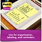 Post-it Super Sticky Notes, 4" x 6", Canary Yellow, Lined, 90 Sheets/Pad, 5 Pads/Pack (660-5SSCY)