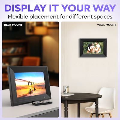 iFab 55P 10.1" Digital Signage Picture Frame for Retail Display, USB and SD Playback, Remote Control, Black (IPF55PBK)
