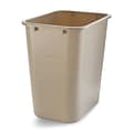 Coastwide Professional™ Indoor Trash Can Without Lid, Beige Soft Molded Plastic, 7 Gallon (CW56430)