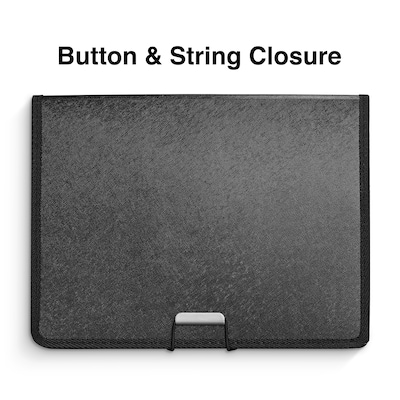 TRU RED Plastic Accordion File, 7-Pocket, Letter Size, Black (TR51820)
