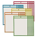 Charles Leonard Dry Erase Pockets, 9 x 12, Assorted Colors, Set of 30 (CHL29030)