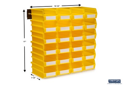 LocBin 3-220YWS Wall Storage Medium Bins, Yellow