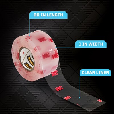 Scotch Indoor Double-Sided Mounting Tape, 1 x 1.66 yds., Clear (410H)