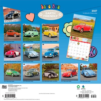 2027 BrownTrout Love Bug 12 x 12 Monthly Wall Calendar (9798330711222)