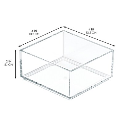 iDESIGN 3-Piece Plastic Stackable Drawer Organizer Set, Clear (28176M3)