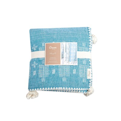 Baby Crane Kendi Quilted Blanket, Blue (BC-130QB)