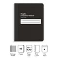 Staples Composition Notebook, 7.5 x 9.75, College Ruled, 80 Sheets, Black, 4/Pack (ST58293)