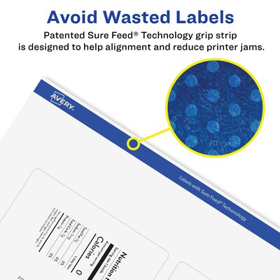 Avery Laser/Inkjet Multipurpose Labels, 3.5" x 8", Glossy Clear, 100/Box (94261)