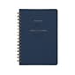 2024-2025 AT-A-GLANCE Signature Collection 5.5" x 8.5" Academic Weekly & Monthly Planner, Faux Leather Cover, Navy