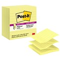 Post-it Super Sticky Pop-up Notes, 4 x 4, Canary Collection, Lined, 90 Sheet/Pad, 6 Pads/Pack (R44